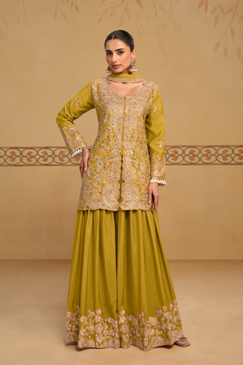 Panghat By Gulkayra Real Chinon Embroidery Readymade Suits